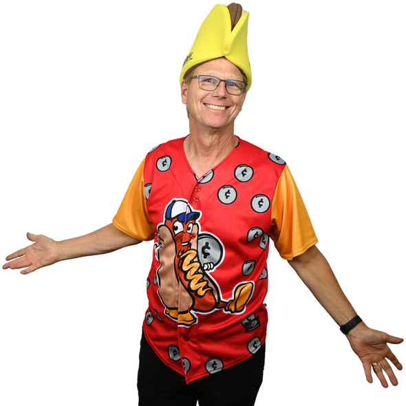 lake monsters jersey $0.25 Hot Dog Replica Jersey – Vermont Lake Monsters Team Store